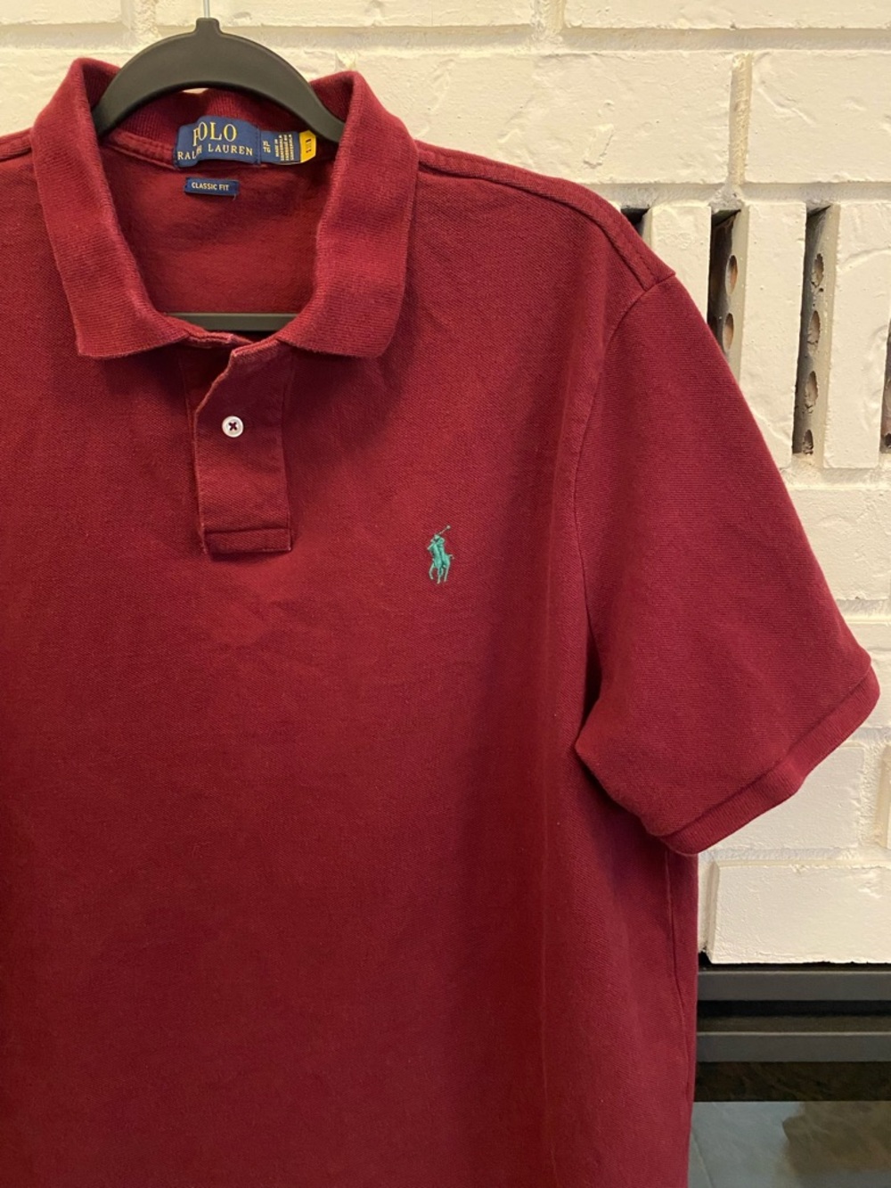 Polo Ralph Lauren Men's XL Polo Shirt Maroon Short Sleeve Preppy